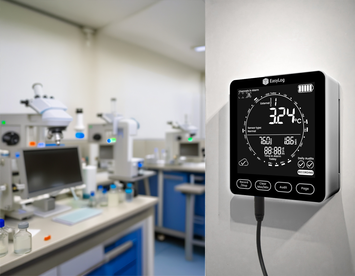 Sensor in Laboratory | Lab Temperature Monitoring | Laboratory Data Logger
